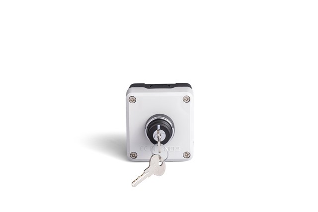P Series Plastic 1 Hole BDAC20 + C3BK (NO) + C4BK (NC) Grey-Black Control Box